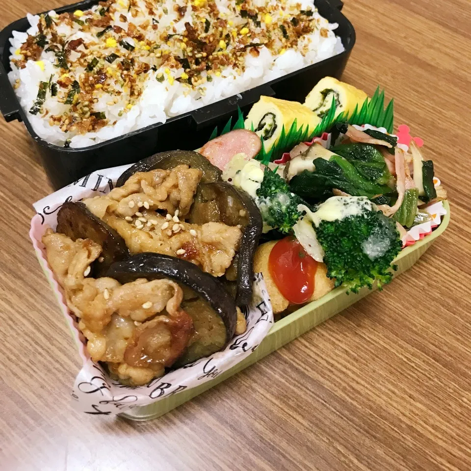 中3男子弁当♡茄子豚バラスタミナ炒め|utaさん