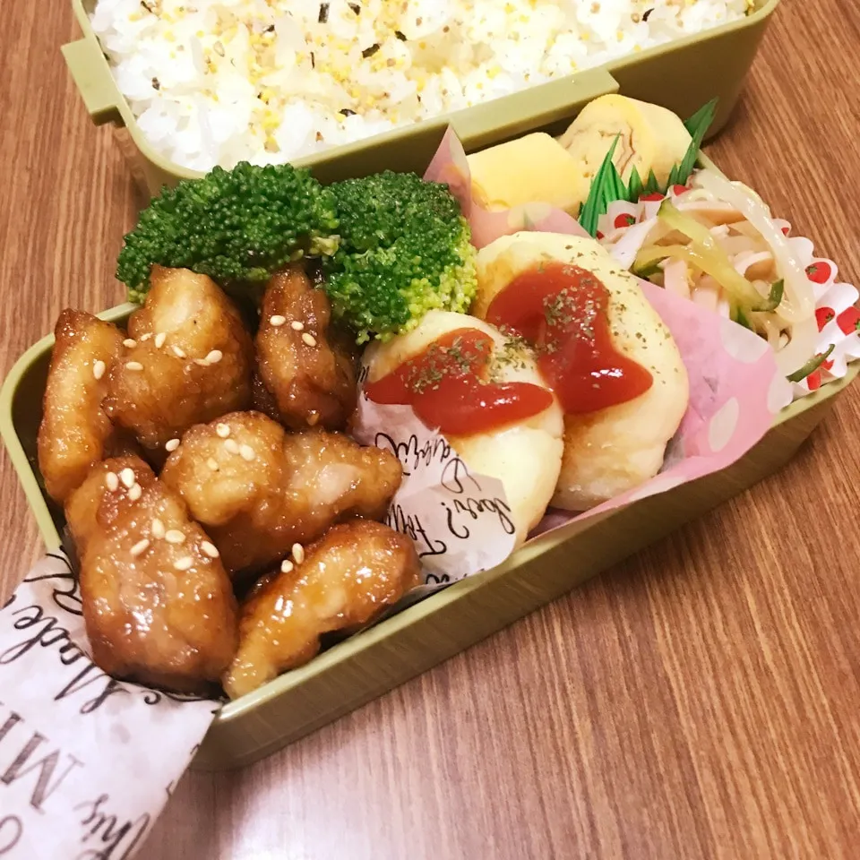 Snapdishの料理写真:中3男子弁当♡甘辛チキン|utaさん