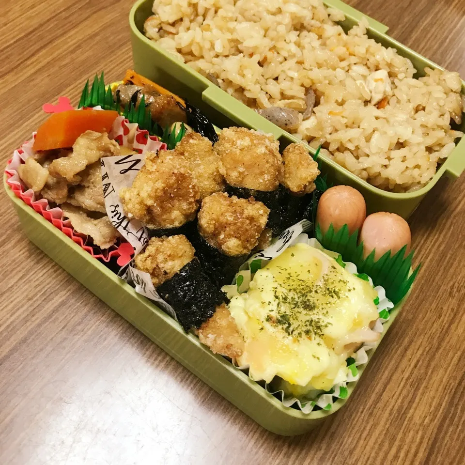 中3男子弁当♡ささみ磯辺竜田揚げ|utaさん