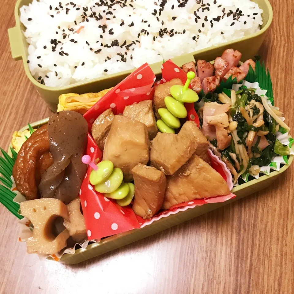 中3男子弁当♡カジキマグロ角煮|utaさん