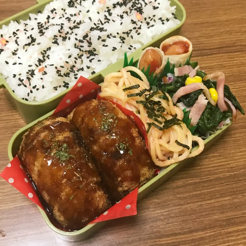 Snapdishの料理写真:中3男子弁当♡ポテトコロッケ|utaさん