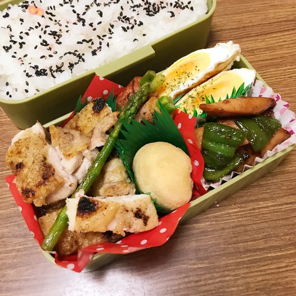 Snapdishの料理写真:中3男子弁当♡グリルチキン|utaさん