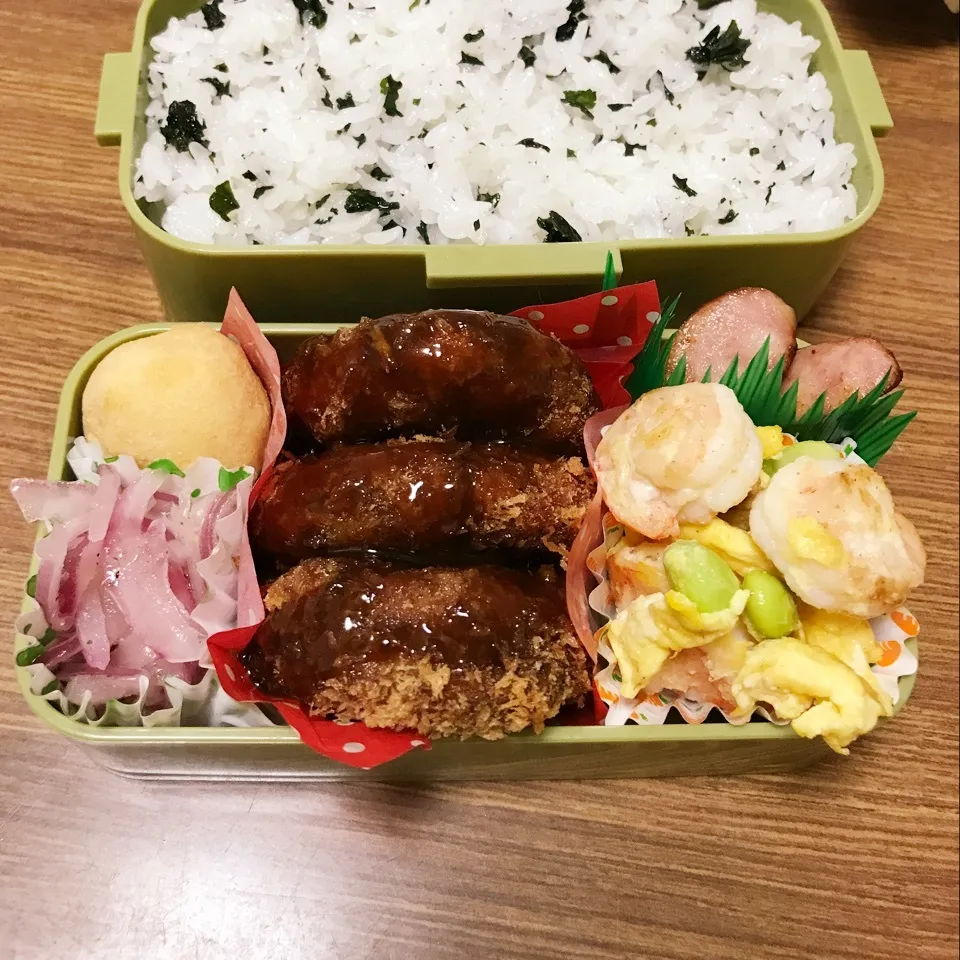 中3男子弁当♡メンチカツ|utaさん