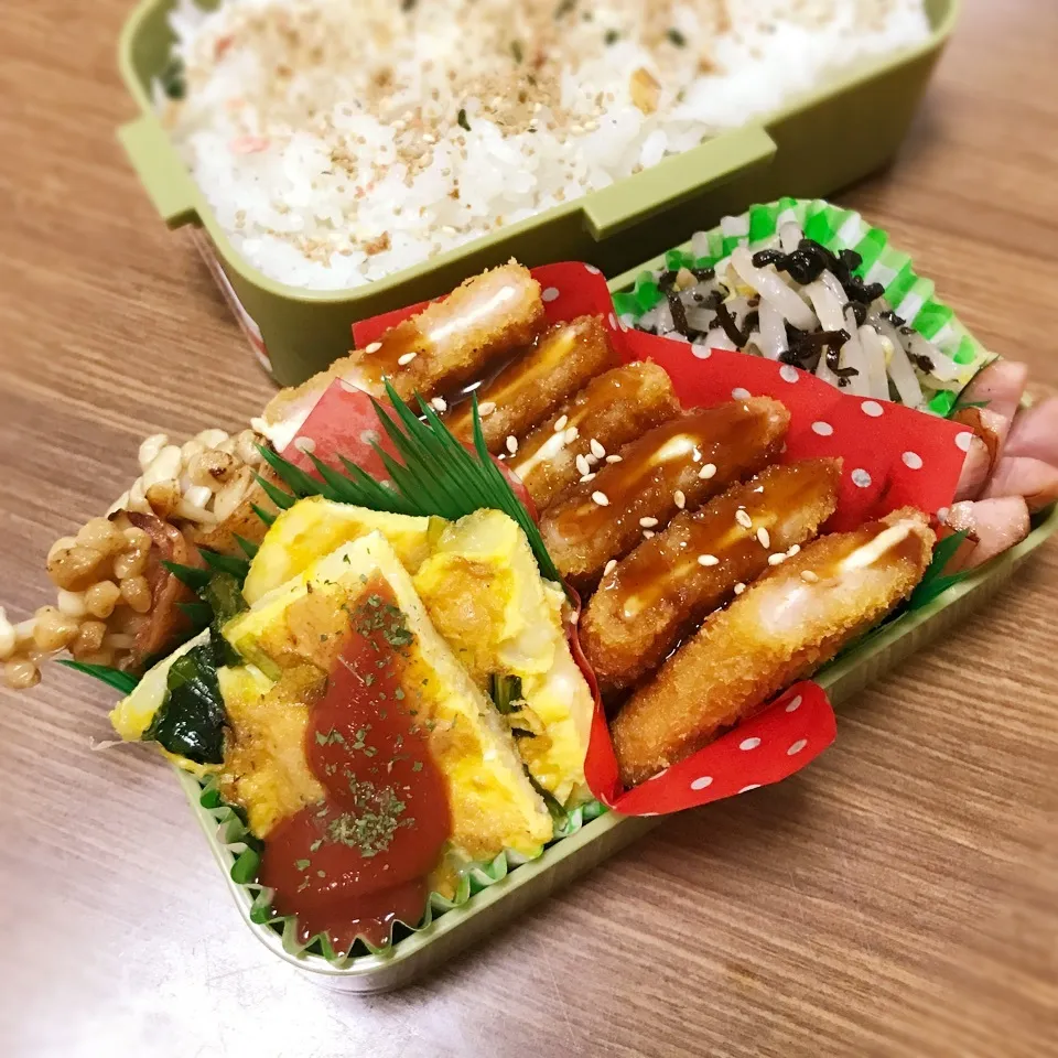 中3男子弁当♡ハムカツ|utaさん