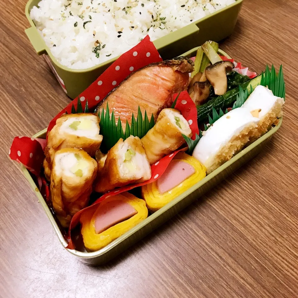 Snapdishの料理写真:中3男子弁当♡アスパラチーズささみ巻き|utaさん