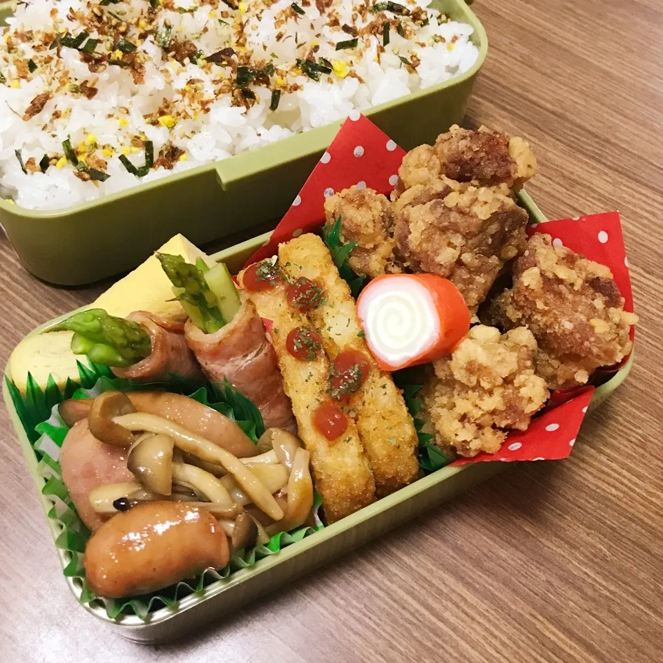 中3男子弁当♡鶏から揚げ|utaさん