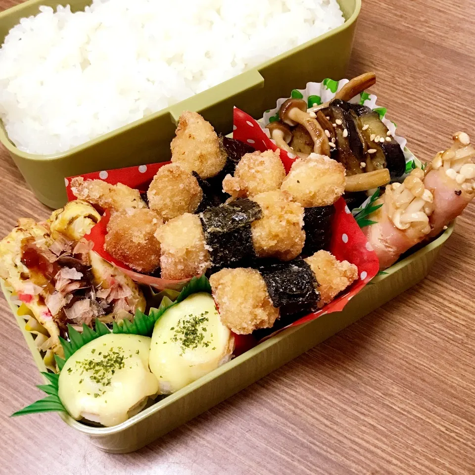 Snapdishの料理写真:中3男子弁当♡ささみ磯辺竜田揚げ|utaさん