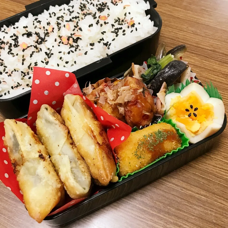 中3男子弁当♡ささみ大葉包み揚げ|utaさん