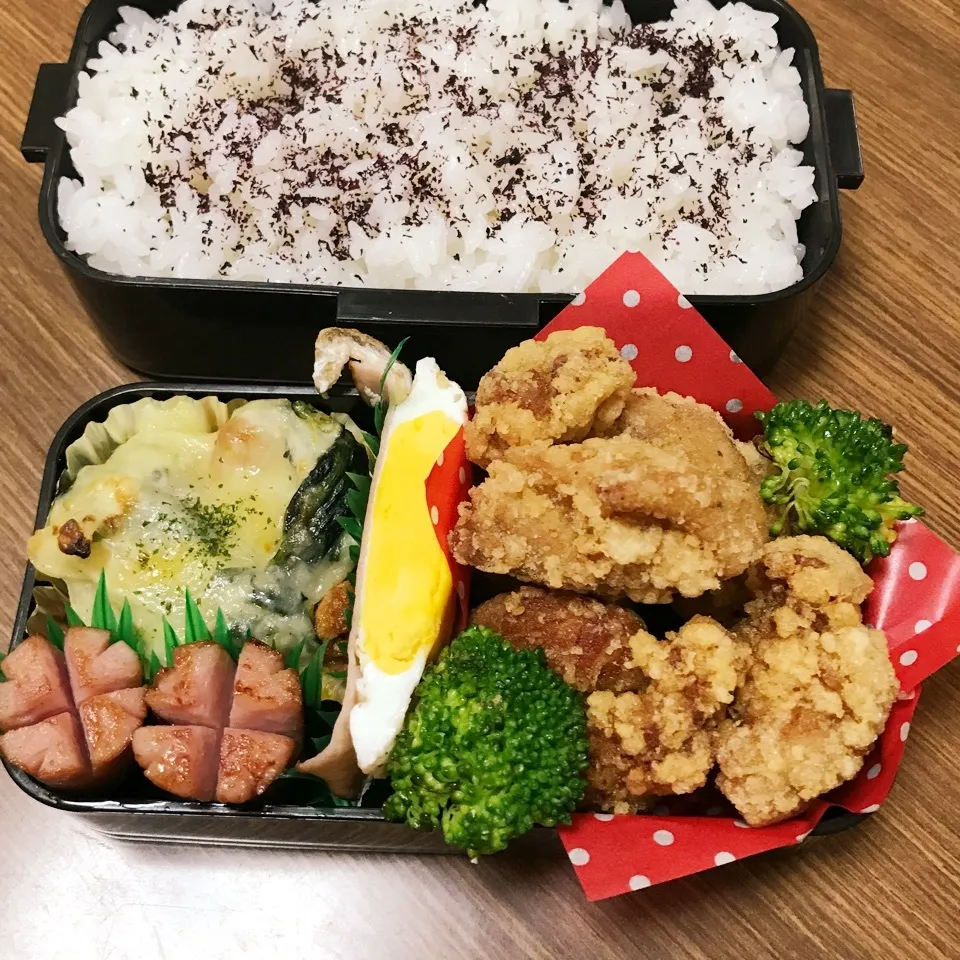 中2男子弁当♡鶏のから揚げ|utaさん