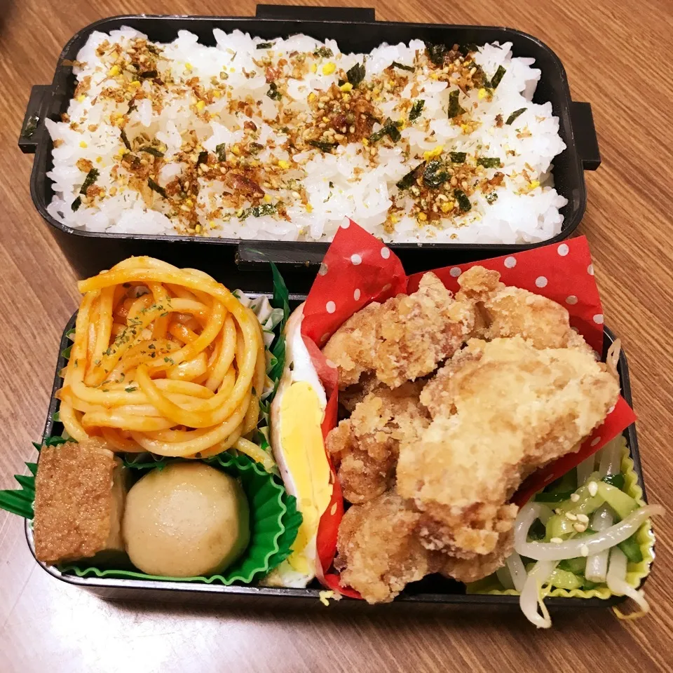 中2男子弁当♡鶏の唐揚げ|utaさん