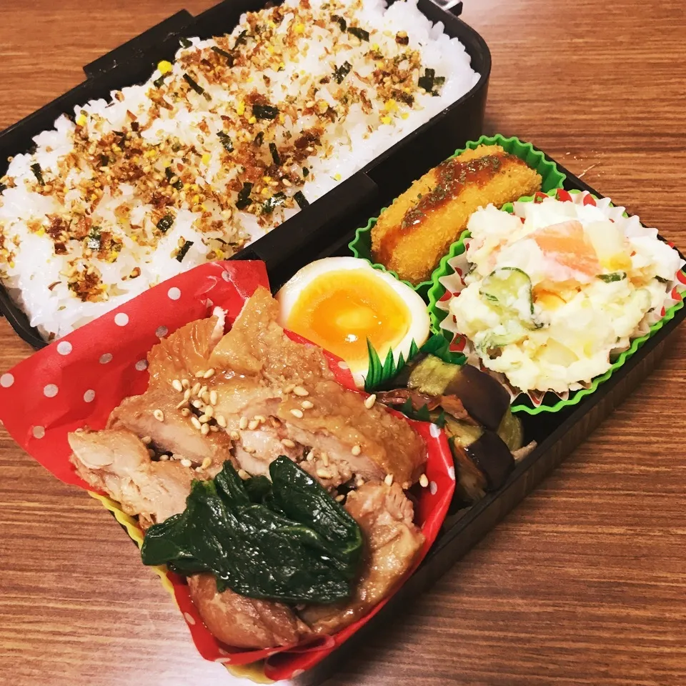 中2男子弁当♡鶏ももホロホロ煮|utaさん