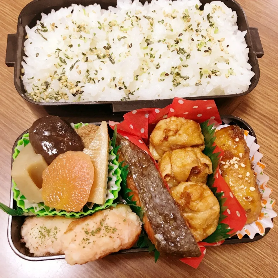 中2男子弁当♡焼き鮭|utaさん