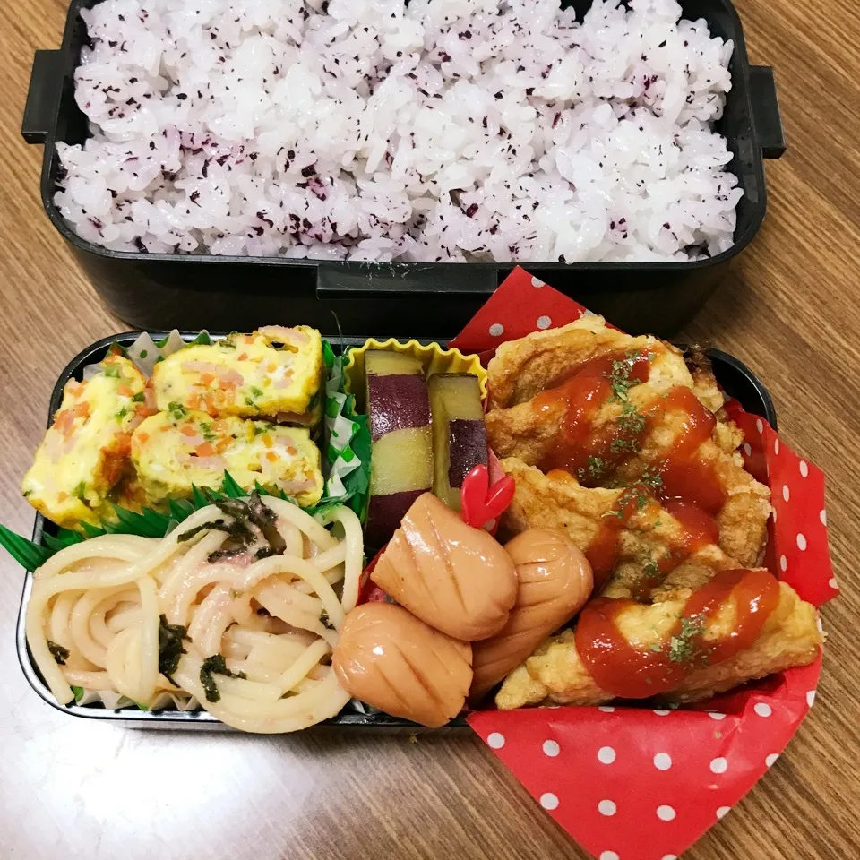 中2男子弁当♡カレーチーズナゲット|utaさん