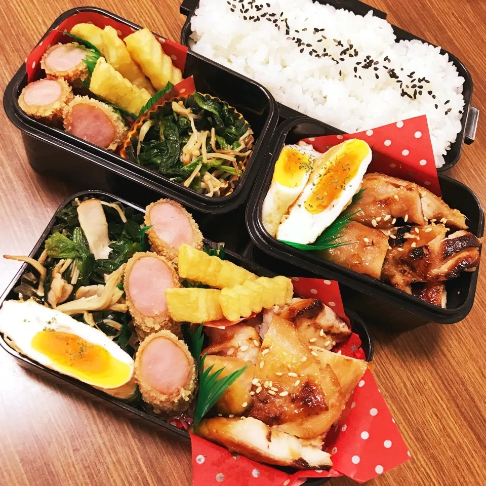 中2 & 高3男子弁当♡322~甘味噌チキン|utaさん