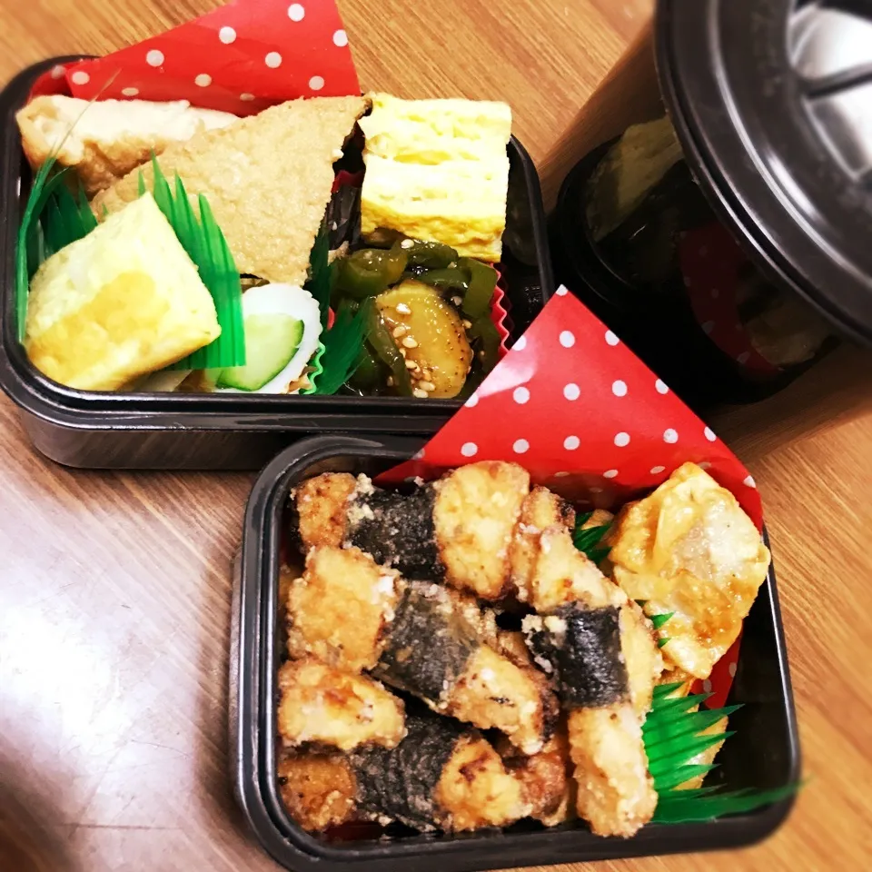 Snapdishの料理写真:高3男子弁当♡ささみ磯辺揚げ|utaさん