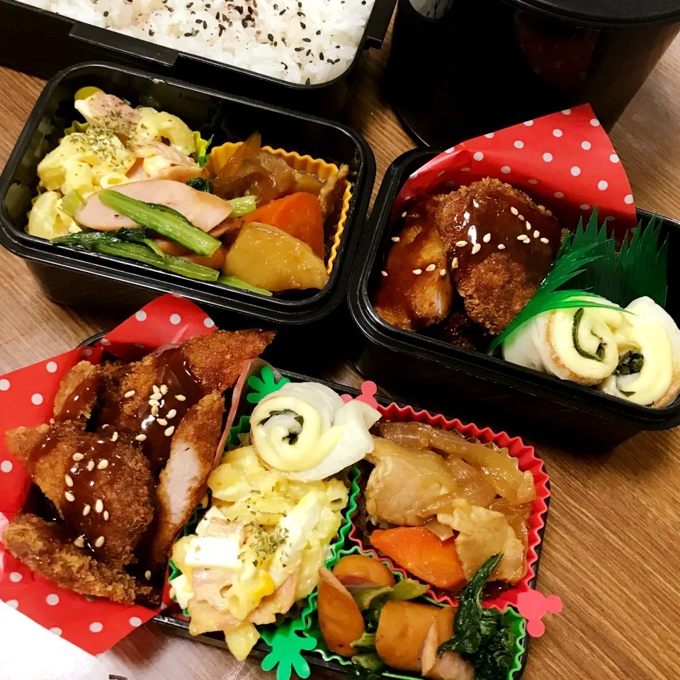 Snapdishの料理写真:中2 & 高3男子弁当♡307|utaさん