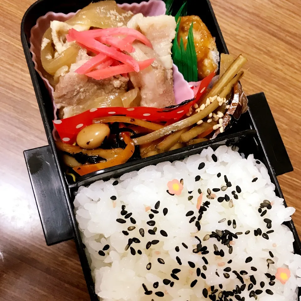 Snapdishの料理写真:中2男子部活弁当♡|utaさん