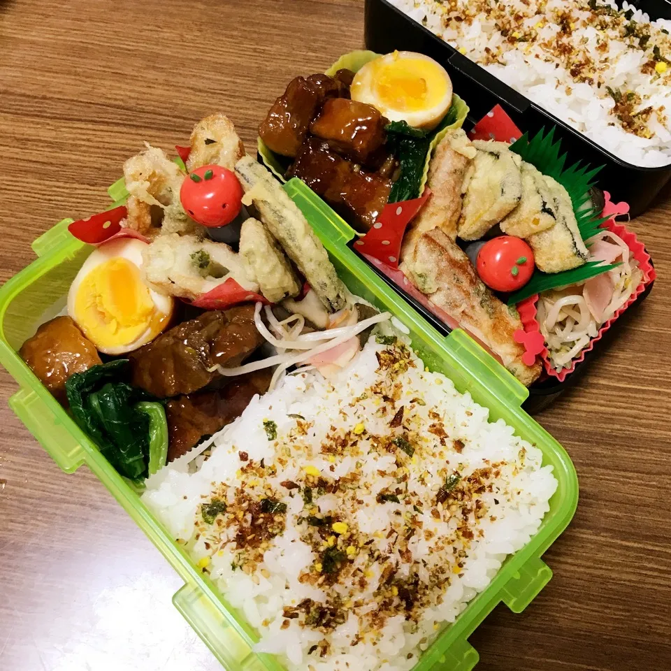 中2 & 高3男子弁当♡294〜角煮♪|utaさん