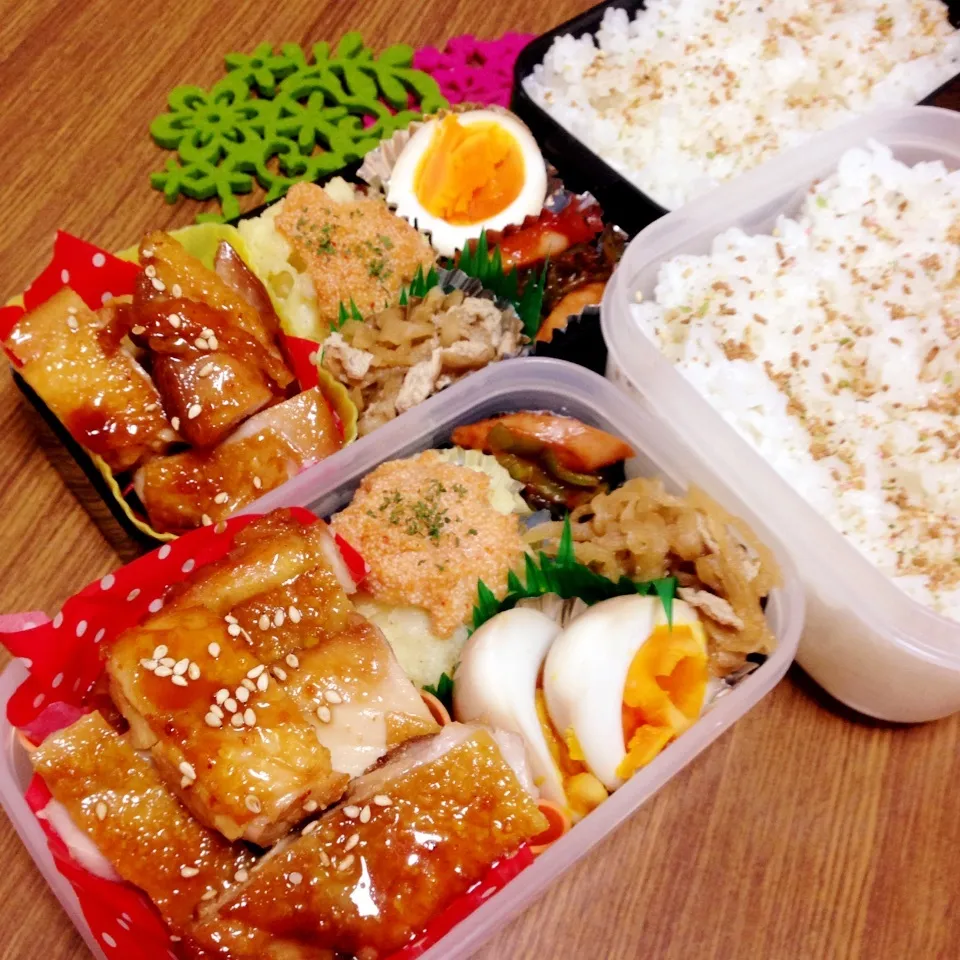 Snapdishの料理写真:中2 & 高3 男子弁当♡275|utaさん