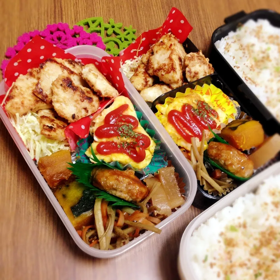 Snapdishの料理写真:中2 & 高3 男子弁当♡269|utaさん