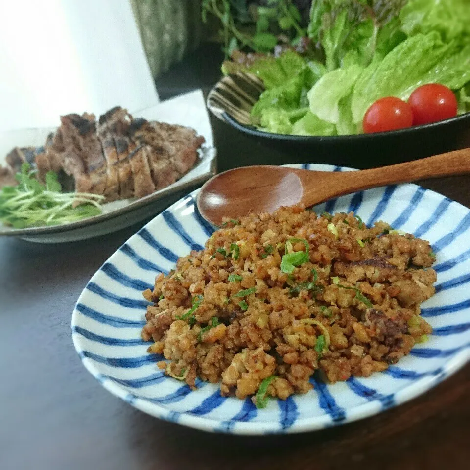 納豆カレーそぼろ|まりおさん