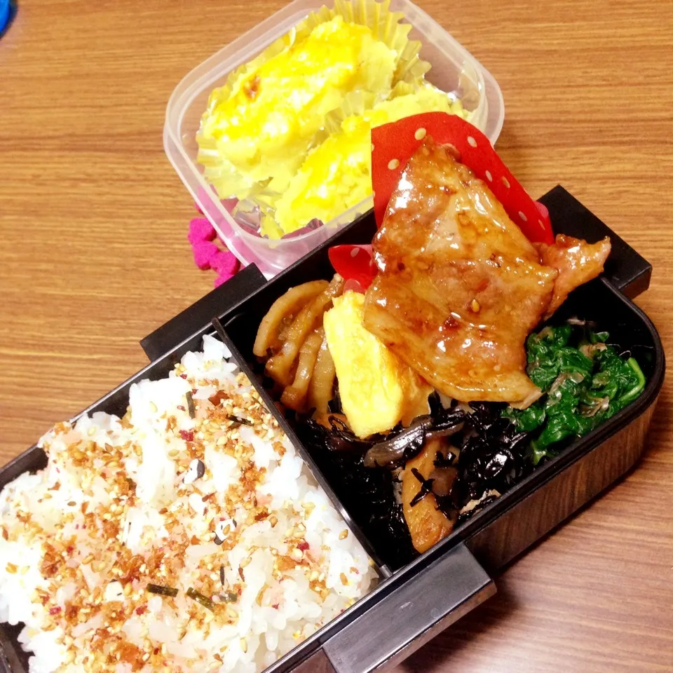 Snapdishの料理写真:中1 男子弁当♡|utaさん