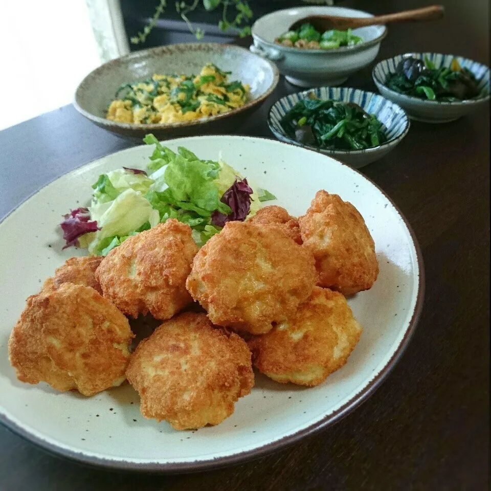 豆腐入りチリカレーマヨチーズからあげくん|まりおさん