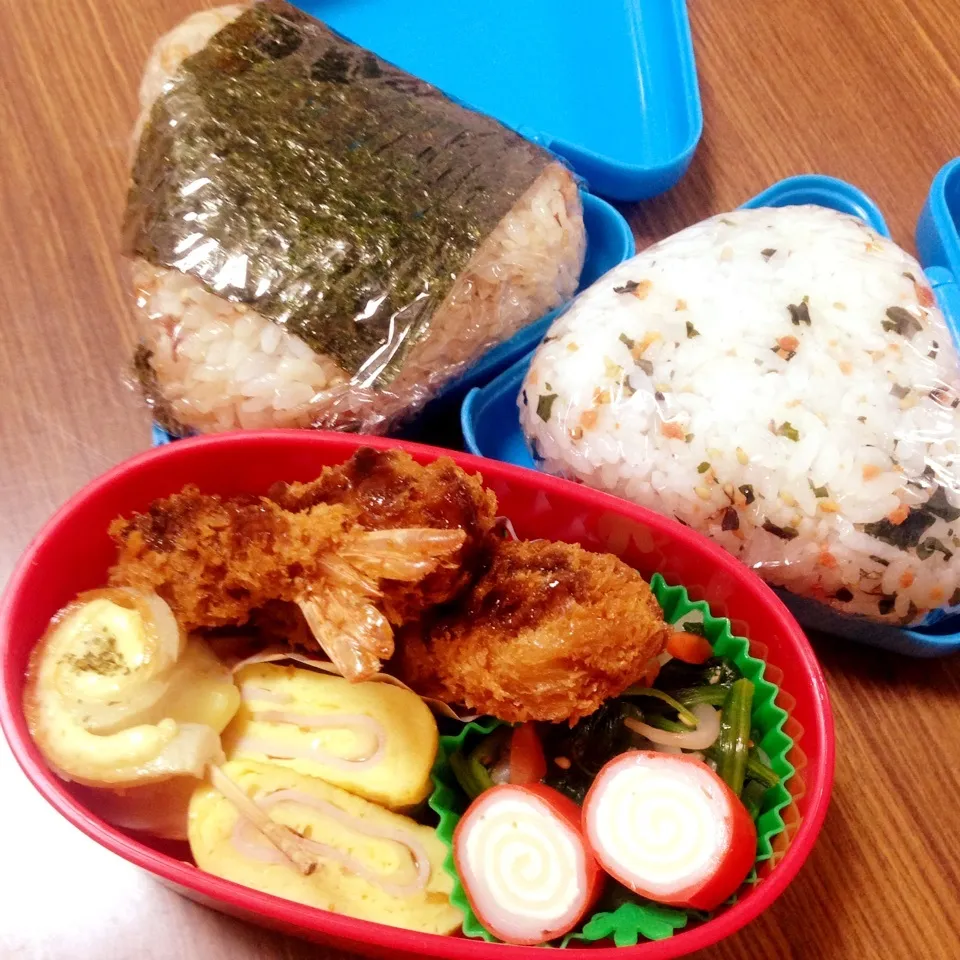 Snapdishの料理写真:中1男子部活弁当♡|utaさん