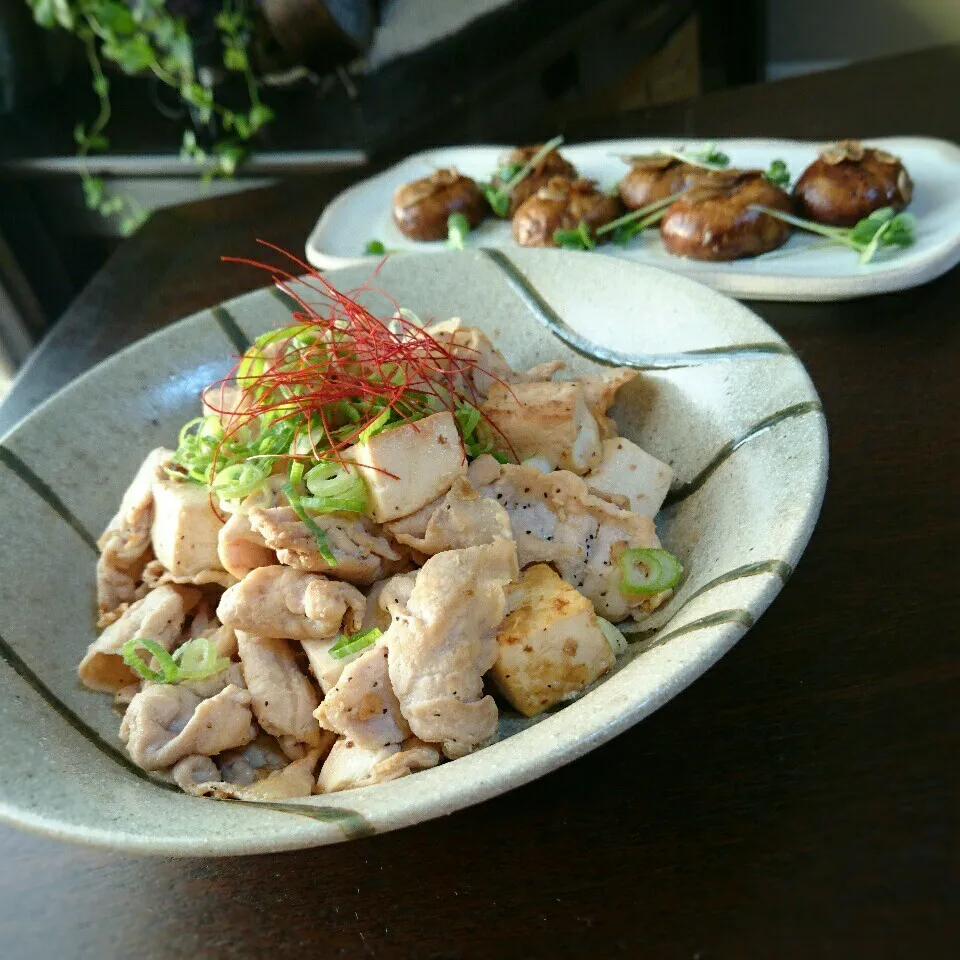 豆腐と豚のポン酢焼き|まりおさん