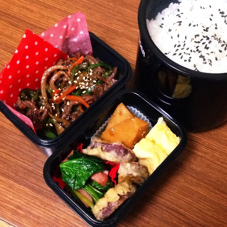 Snapdishの料理写真:男子中学生弁当♡|utaさん