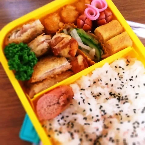 Snapdishの料理写真:男子中学生弁当♡|utaさん