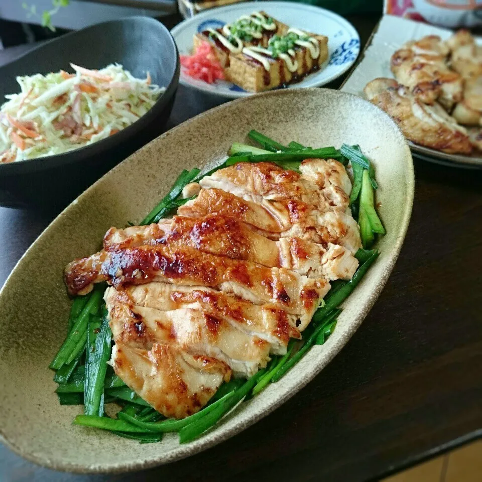 Snapdishの料理写真:祝1400♡鶏胸ニラダシダチキン|まりおさん