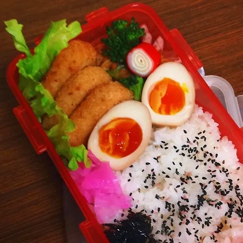 Snapdishの料理写真:男子中学生ℓ弁当♡|utaさん