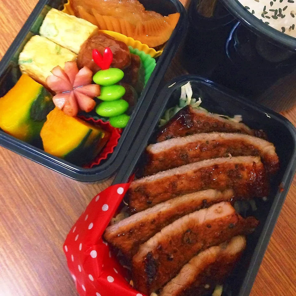 Snapdishの料理写真:男子中学生弁当♡|utaさん