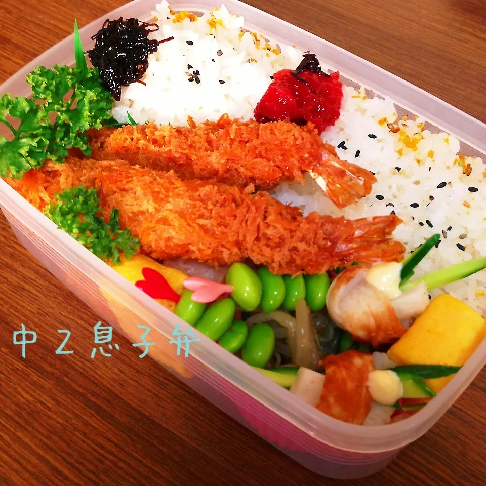 Snapdishの料理写真:男子中学生弁当|utaさん