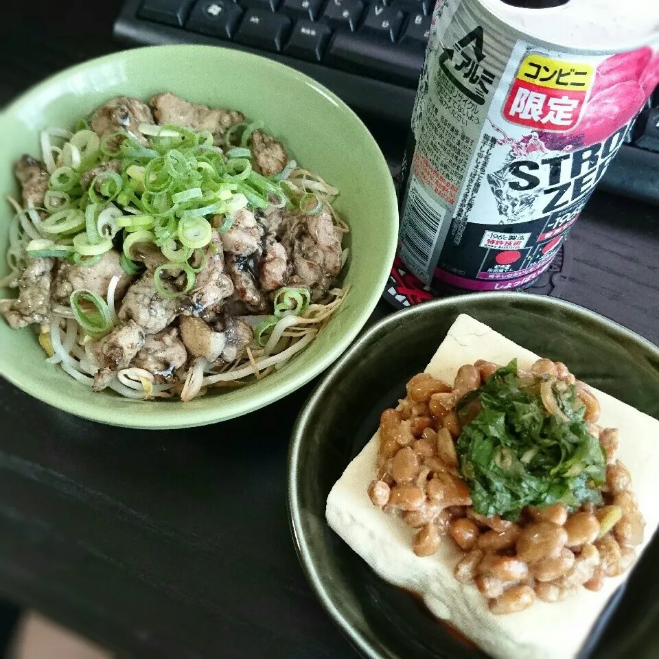 志村大葉オンザ納豆豆腐&鶏炭火焼|まりおさん