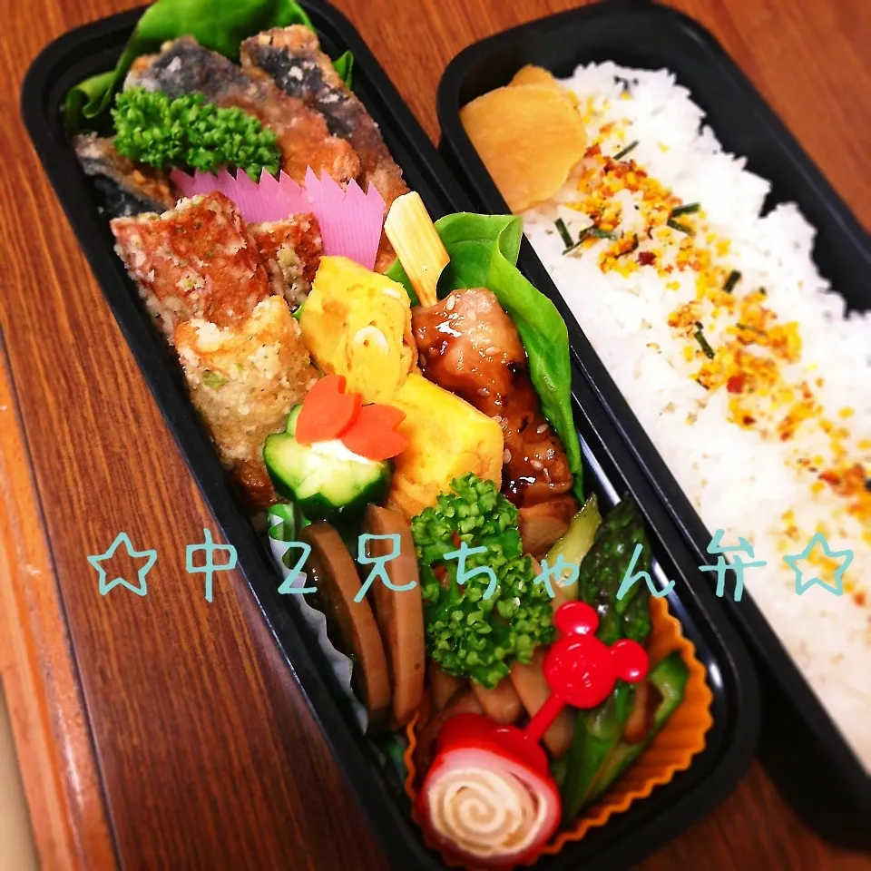 Snapdishの料理写真:男子中学生弁当|utaさん