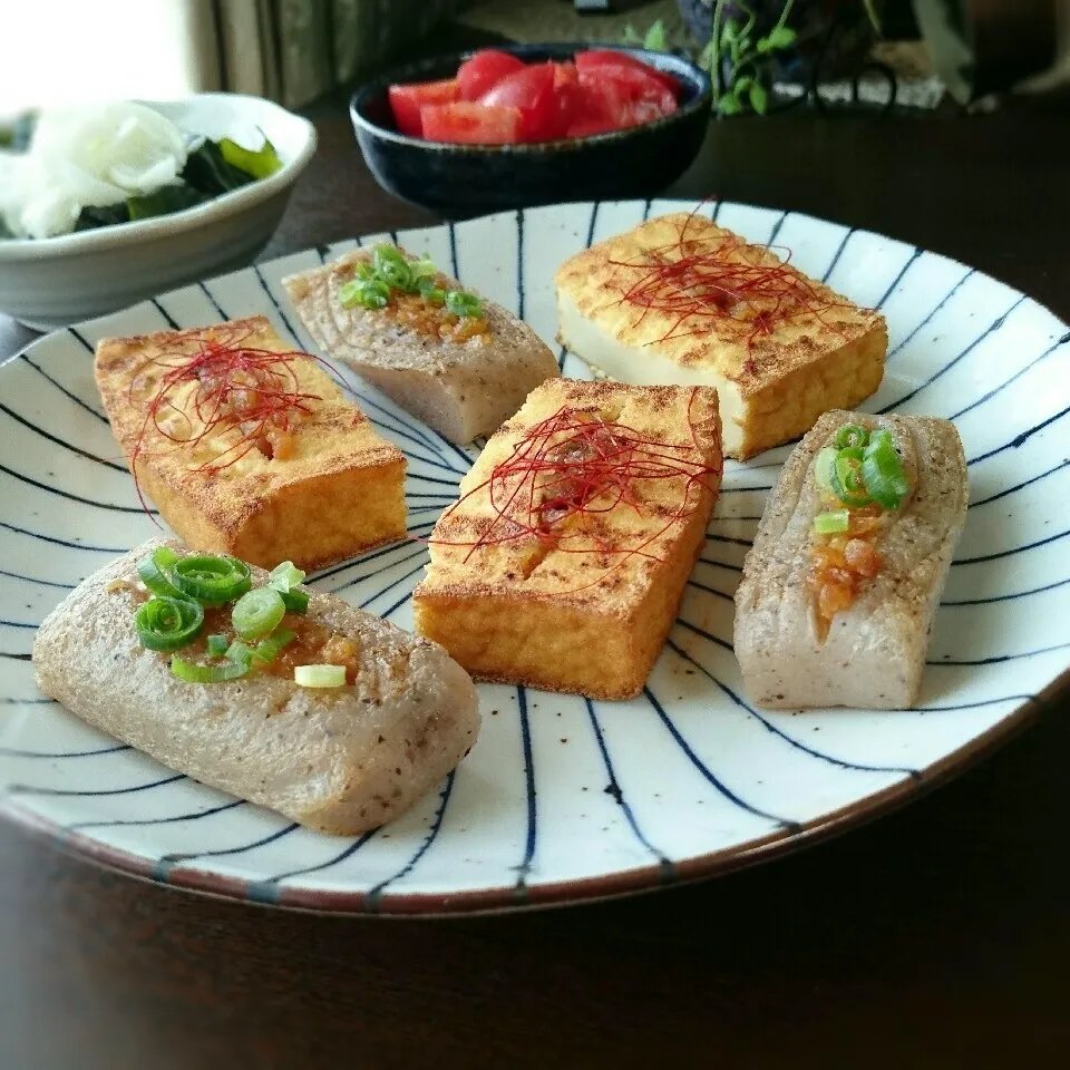 厚揚げ&こんにゃくの中華そぼろ風詰め|まりおさん