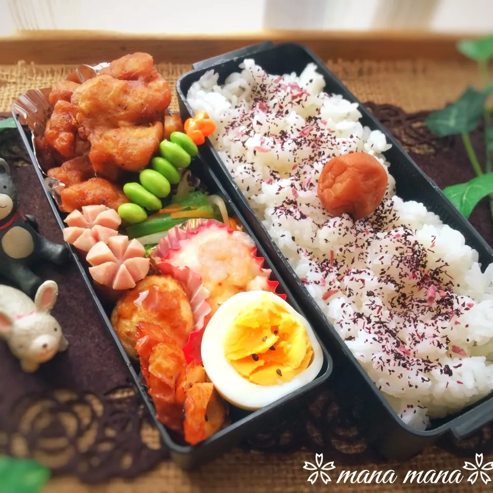 Snapdishの料理写真:テスト最終日弁当～|まなまな♡さん