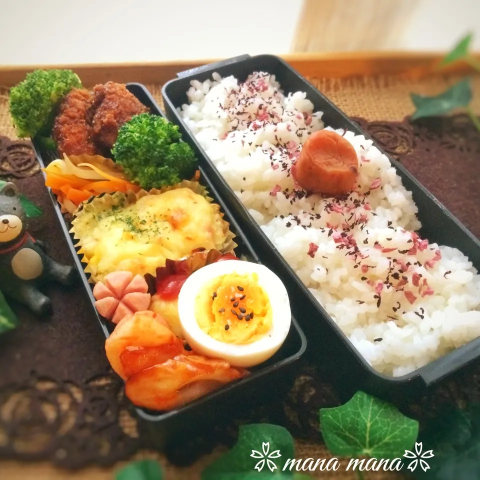 Snapdishの料理写真:グッと我慢弁当～|まなまな♡さん