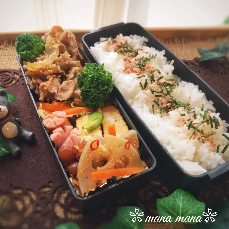 Snapdishの料理写真:まー全く弁当～（昨日のです(^^;)）|まなまな♡さん