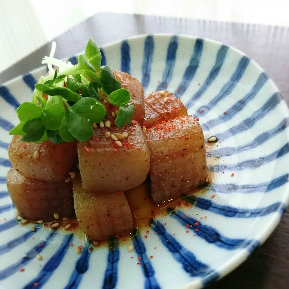 デジャブなこんにゃくの酢醤油炒め|まりおさん