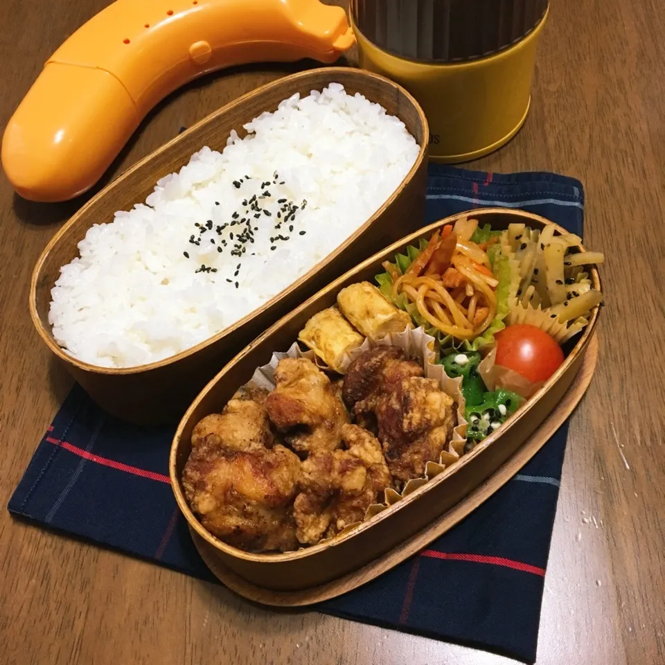 Snapdishの料理写真:高1 次男弁当|あっつさん