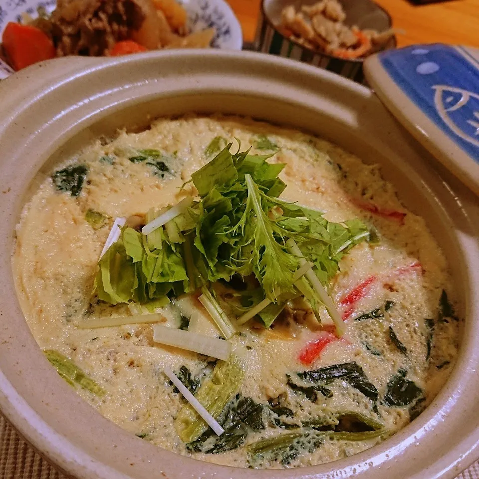 Snapdishの料理写真:かおチャンさんの☆100均のミニ土鍋で中華茶碗蒸し🎶|とまと🍅さん