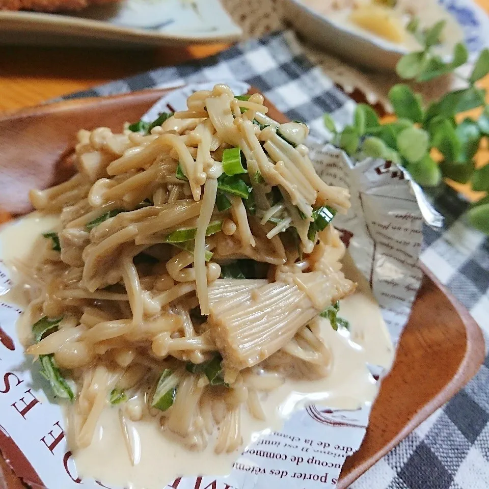 Snapdishの料理写真:ちたこさんの☆えのきのネギマヨ和え♪|とまと🍅さん