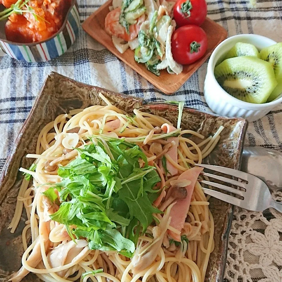 kaorinboさんの☆塩キノコ入り和風パスタ🍄🍝|とまと🍅さん