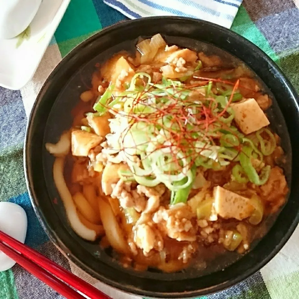 Snapdishの料理写真:かおちゃんの💗辛旨！！麻婆豆腐うどん♪|とまと🍅さん