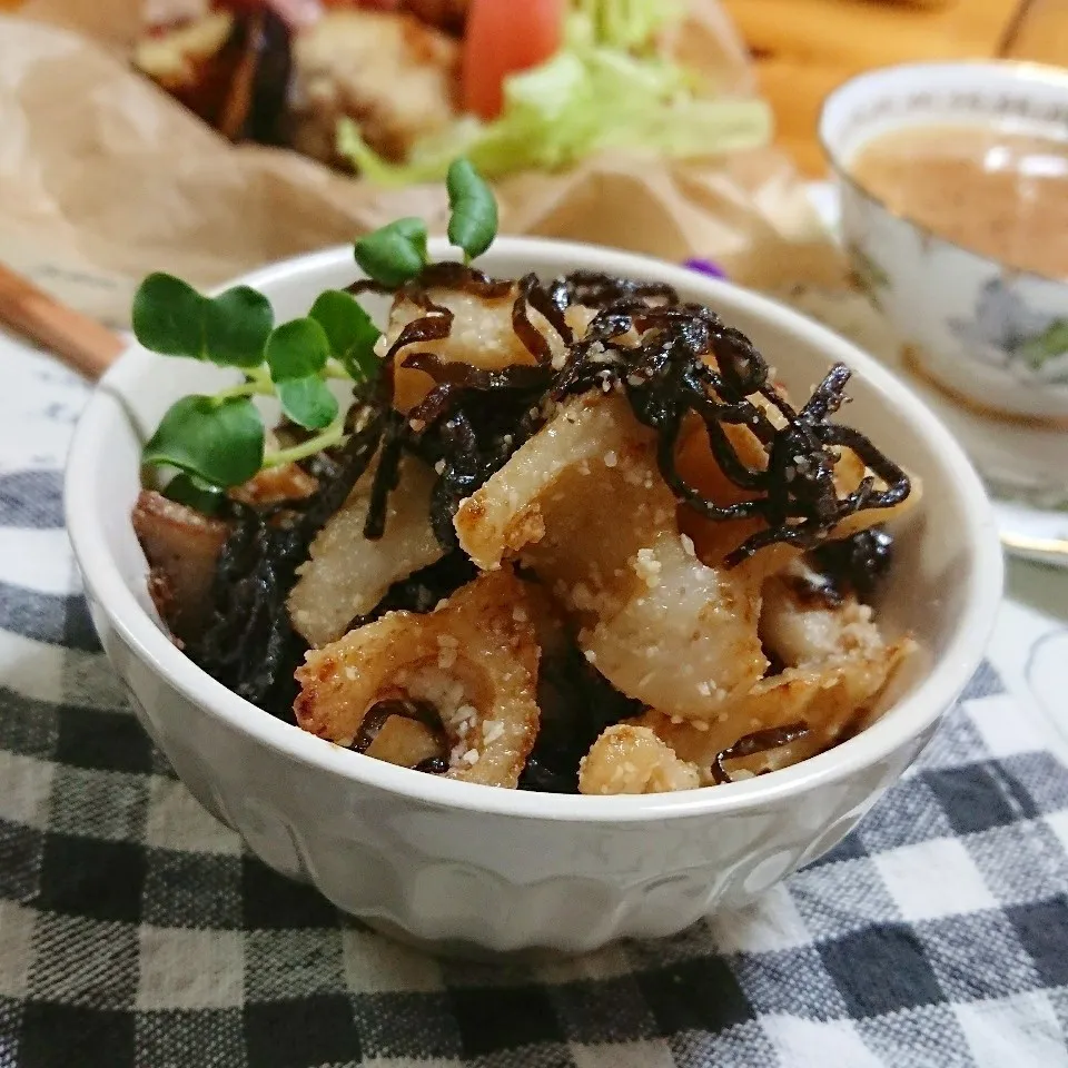 Snapdishの料理写真:ふぅ～ママさんの☆塩昆布とチーズde根菜おつまみ～|とまと🍅さん