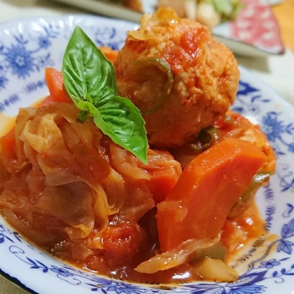 鶏団子のとまと煮deユッキーちゃん祝1900投稿🎶|とまと🍅さん