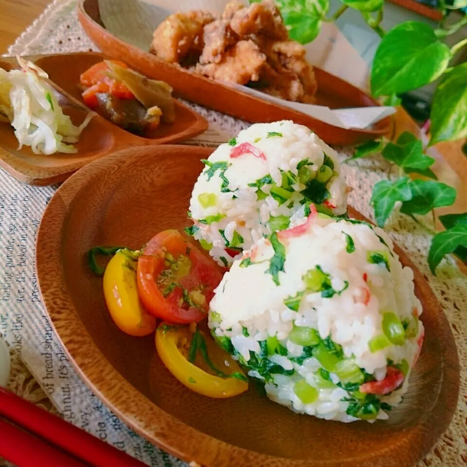 大根の葉の漬け物deおにぎり～|とまと🍅さん